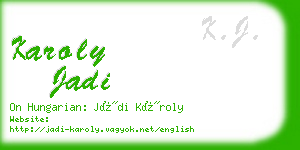 karoly jadi business card